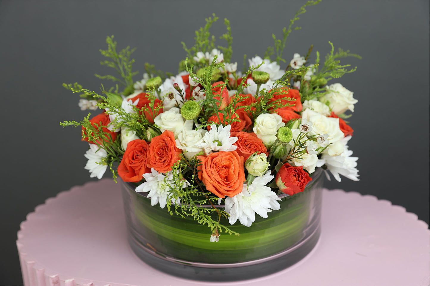 vase of fresh cut flowers ksa