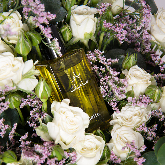 Baby rose, Limonium & Eucalyptus Box, with a fragrance